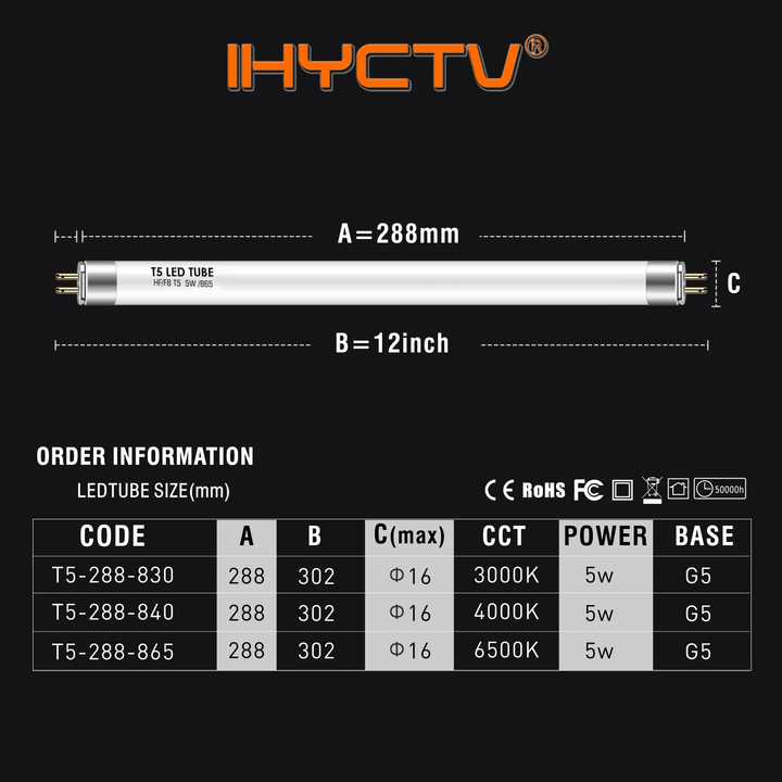 G5 1449MM 24W Direct Replacement Compatible with ballasts T5 LED TUBE DC24V