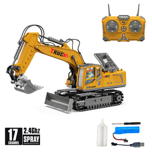 RC alaşım ekskavatör 17 kanallar sprey kazma fonksiyonu ile 2.4G diecast kamyon modeli RC ekskavatör oyuncak 3 renkler - Product Image 3