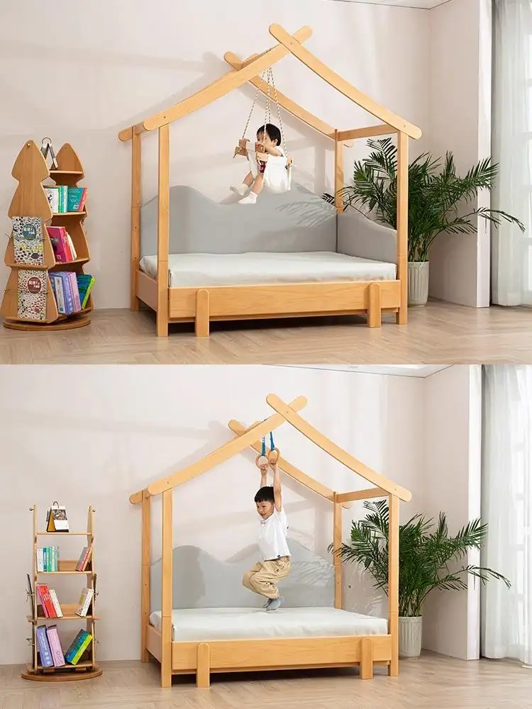 Daddytree forte struttura in legno massiccio letto di personalizzazione per bambini casa letto a soppalco legno naturale