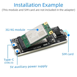 MPUB101 Mini PCI-E ไปยังอะแดปเตอร์ USB 2.0(TYPE C) พร้อมอินเทอร์เฟซกำลังไฟเสริมสำหรับโมดูล WWAN/LTE - Product Image 5