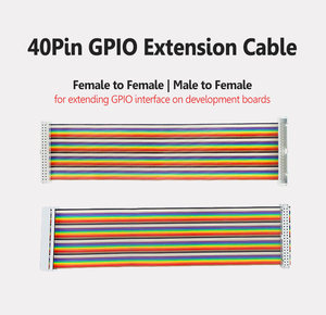 20cm 40-Pin cavo piatto GPIO estensione Raspberry Pi 4 & arancione Pi compatibile maschio a femmina e femmina a femmina color arcobaleno - Product Image 2
