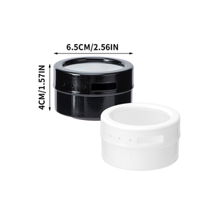 Magnetic <strong>Spice</strong> Tins 2pcs Plastic <strong>Spice</strong> <strong>Jars</strong> Storage <strong>Spice</strong> Containers Clear <strong>Top</strong> Lid with Magnetic Base on Refrigerator and Grill - Product Image 2
