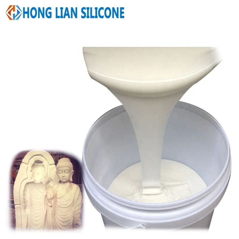 make large buddha mold rtv2 silicone rubber white tin type liquid silicone make concrete statue mold