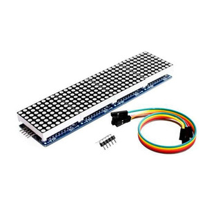 MAX7219 8x32 LED-Anzeige modul 4-in-1-MCU mit blau-rot-grünem Gitter 5-poliger Leitung für Arduino & Raspberry Pi