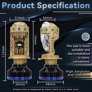 JHS T8LEDプロジェクターレンズ70W7000lmデュアルライトHDレンズハイロービーム防水ip68LEDヘッドライト (車とモーター用) - Product Image 5
