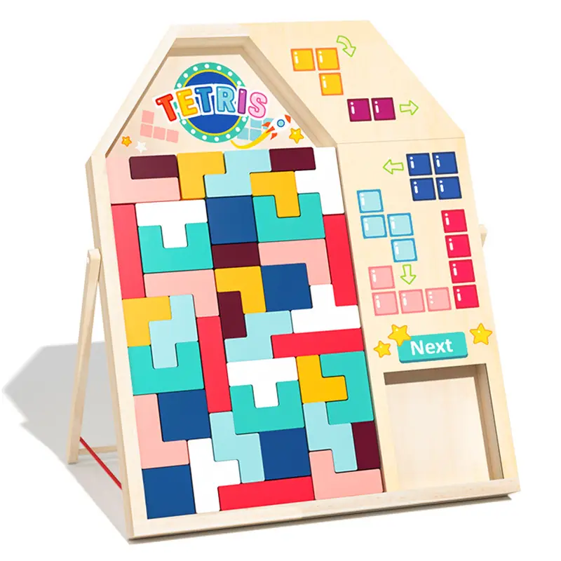 Russia Cube Blocks Kids Puzzle Toy Geometric Shape Cognitive Children Montessori Educational Wooden Toys