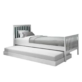 Precio de fábrica Cama individual para invitados en blanco puro-Cama nido incluida sin colchón Diván Cama nido Imagen