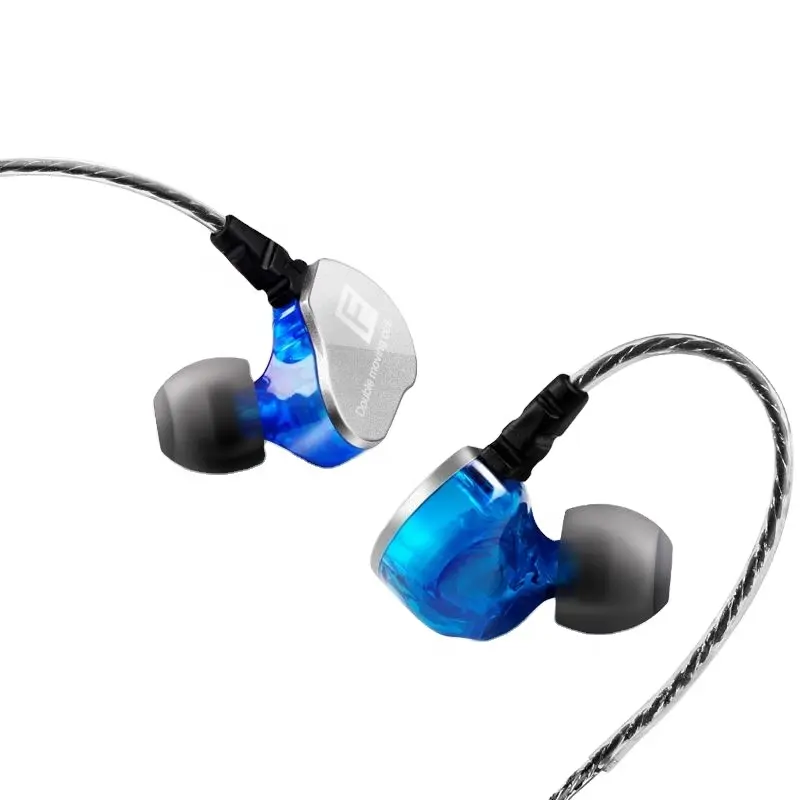 Earphone berkabel 3.5mm, Earphone In-Ear Stereo HiFi berkabel dengan mikrofon dan kontrol Volume