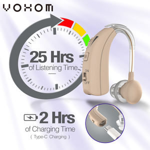 Alat bantu dengar BTE, headphone medis bersertifikat dapat diisi ulang produk telinga & pendengaran ramah - Product Image 5