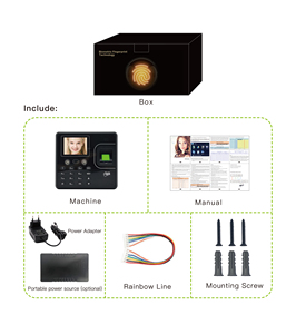 Phần mềm đám mây web lai thiết bị sinh trắc học đọc dấu vân tay nhận dạng khuôn mặt chấm công (en162) - Product Image 5