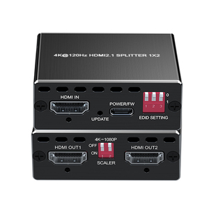4K120Hz HDM 2,1 Splitter 1X2 Splitter 4K120HZ HDMI SPLITTER HDCP2.3 VRR Scaler Qutput 1 in 2 Out - Product Image 4
