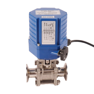 DN50不锈钢电动球阀24V DC电动控制执行器2路3件式卫生BSP NPT用于水和气 - Product Image 2