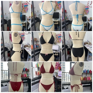 Dantel up Bikini seti mayo çiçek kadın mayo üçgen tanga mayolar kadınlar için özel etiket yeni 2024 özel Bikini - Product Image 3
