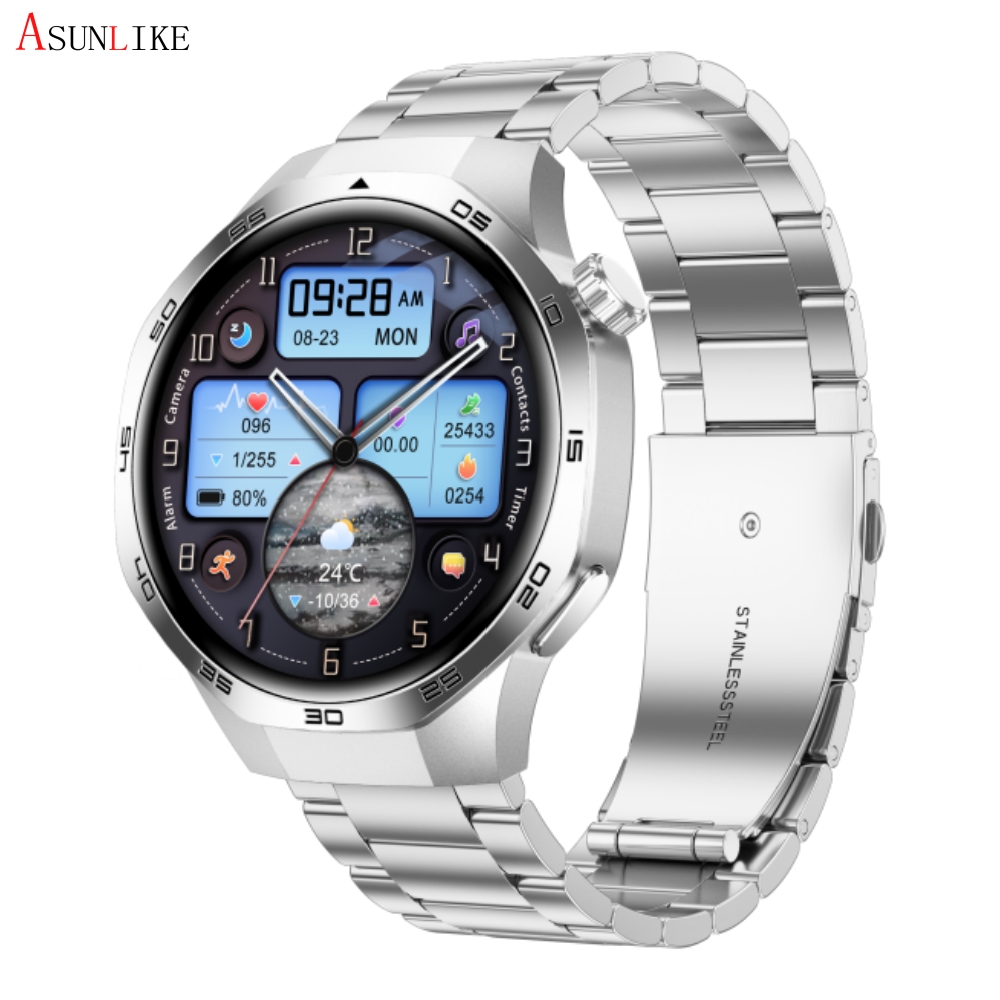 silver steel strap
