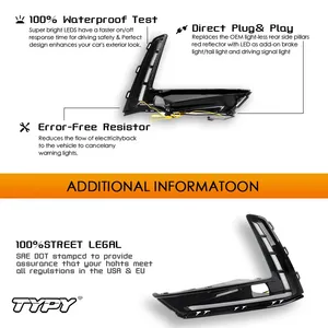 TYPY araba LED gündüz çalışan ışık Honda CR-V CRV 2023 2024 dinamik dönüş sinyali ile DRL Daylights sis lambası kapağı 1 takım - Product Image 2