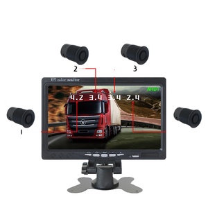 Sistema de cámara de visión trasera para coche, dispositivo de asistencia de marcha atrás con pantalla AHD de 7 pulgadas para cámara de camión con 4 sensores de aparcamiento - Product Image 1