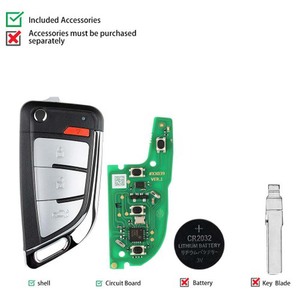 Xhorse XEKF20EN Super telecomando coltello tipo 4 pulsanti con Super Chip Transponder Auto chiave programmatore - Product Image 3