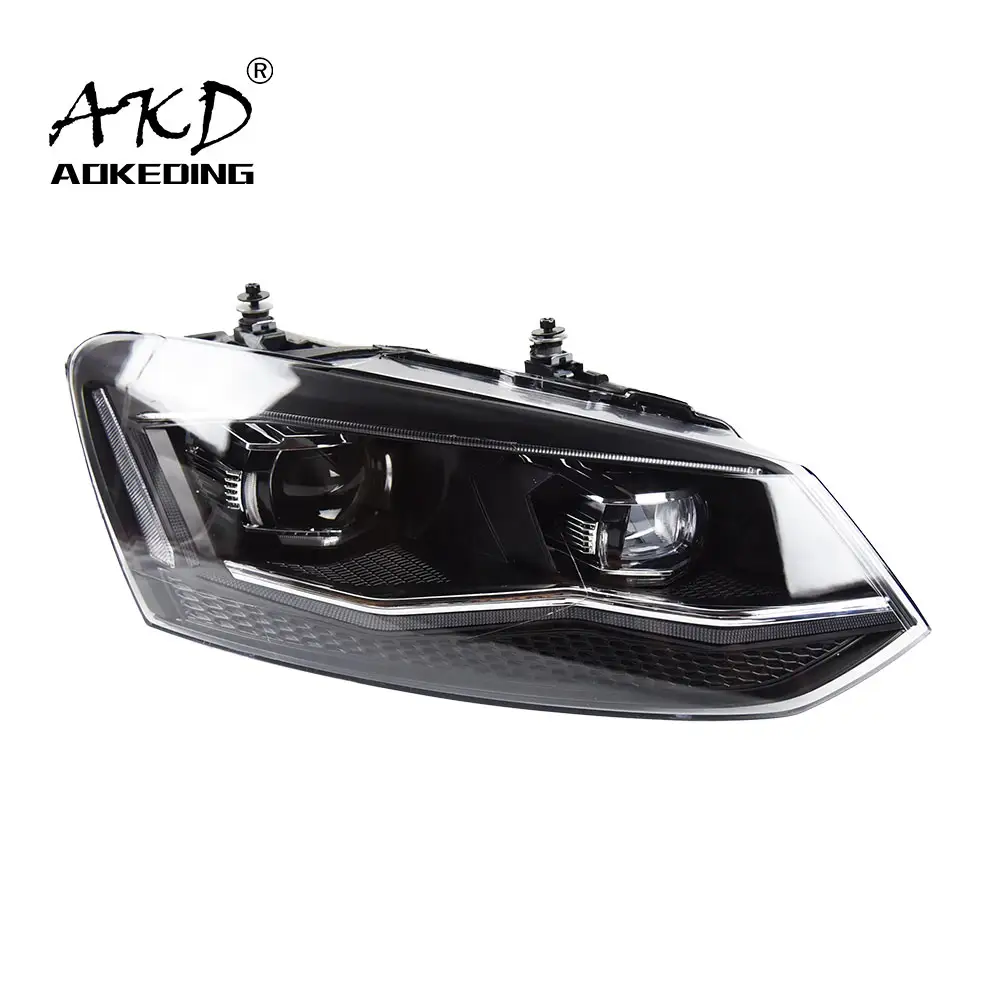 AKD estilo de coche de Polo faros 2011-2018 Vento faro LED de nuevo diseño de Polo DRL escondió la cabeza de la lámpara Bi xenón Beam