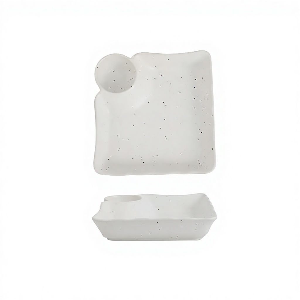 Japanese dummy dumpling plate white