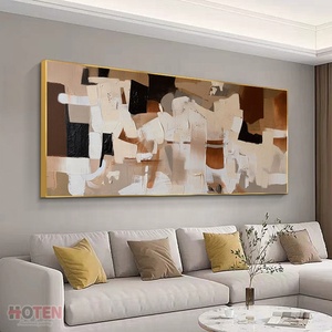 Handpainted soyut tuval duvar sanatı oturma odası yağlıboya için hala hayat manzara tasarımı çerçevesiz ve kolay montaj - Product Image 5
