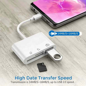 Cantell tak ve çalıştır CR303A ABS kabuk USB kart okuyucu USB C, yüksek hızlı USB C kart okuyucu adaptörü tip C hafıza kartı okuyucu - Product Image 4