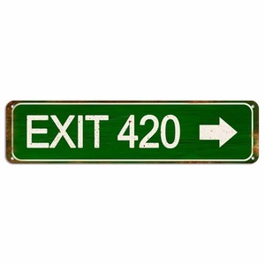 Retro Kim Loại Tin Dấu Hiệu Thoát Ra 420 Cổ Điển Đường Phố Dấu Hiệu Tường Nghệ Thuật Trang Trí Nội Thất Cho Nhà, Bar, Quán Cà Phê Trang Trí Nội Thất, Dấu Hiệu Sân Dấu Hiệu Đường 16x4 Inch - Product Image 2