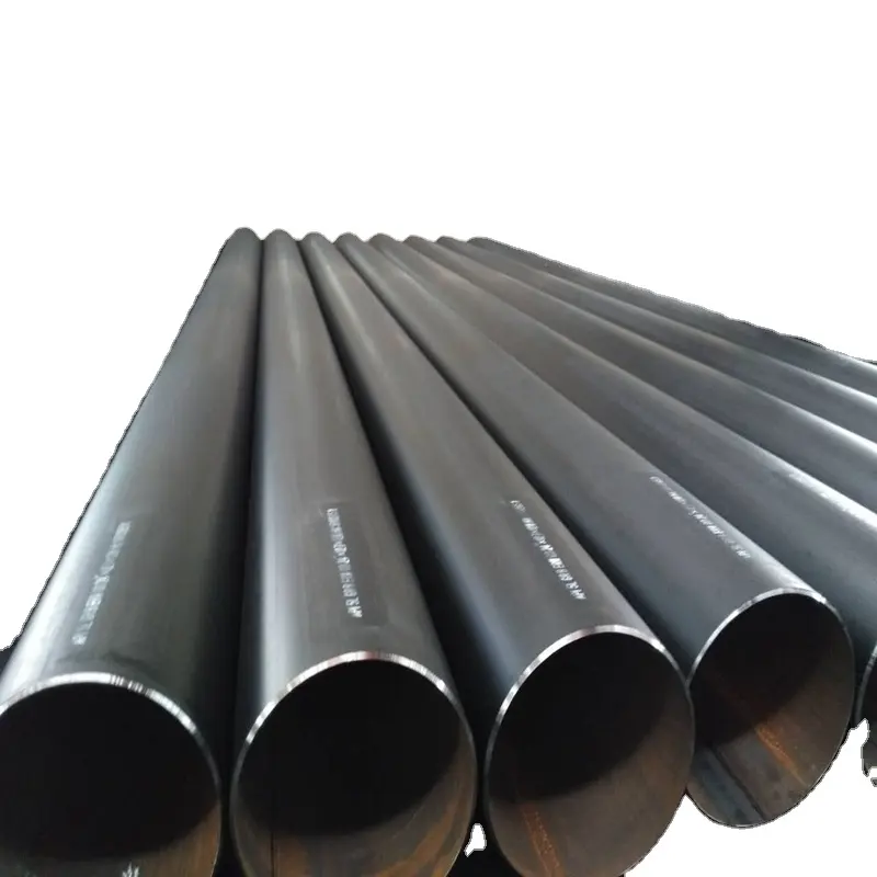 Ms Aço ERW Carbono ASTM A53 Black Iron Pipe Sch40 Tubo De Aço Soldado Para Material De Construção Inventário Adequada Fabricantes