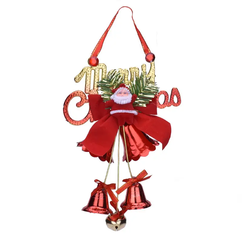 Campanas de árbol de Navidad para interior y exterior, decoración personalizada, venta al por mayor