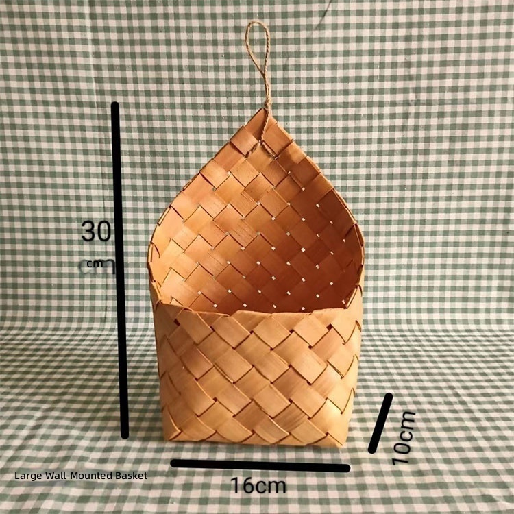 Natural Wood Color, Hanging Basket Large