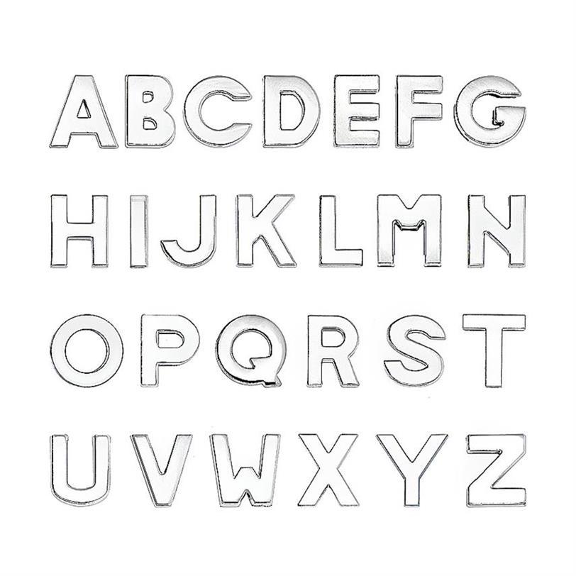 Chrome-colored A-Z