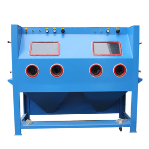 ตู้พ่นทรายแบบเปียกใช้งานได้สองสถานีตู้พ่นทรายประสิทธิภาพสูง - Product Image 1