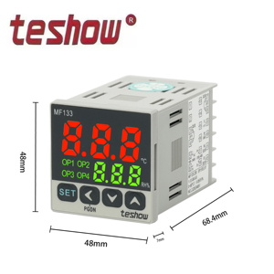 Controlador de temperatura y humedad digital Teshow MF133 con sensor plástico máximo Doble Canal 1 año de garantía compatible con OEM y ODM - Product Image 2