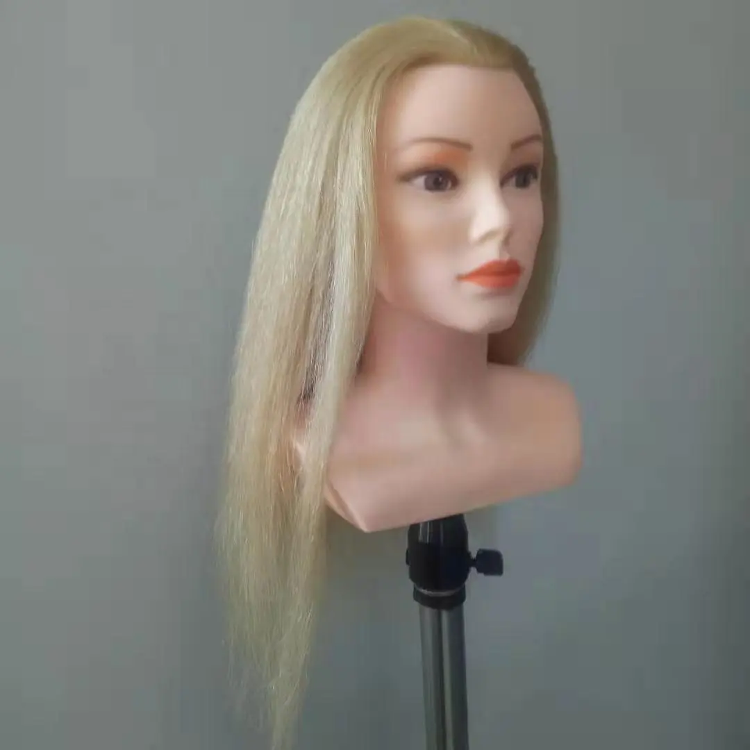 100% Real Human Hair Salon Praktijk Kapper Opleiding Hoofd Mannequin Dummy Pop Mannequin Hoofd
