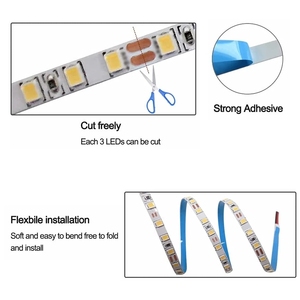 Arka işık 12v 24v sıralı Smd 2835 5050 yatay bükme Pixe Rgb Rgbw renk akıllı Ir 5m 10m piksel Cob Led şerit ışık - Product Image 3