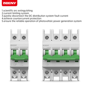 BENY PV Mini Disyuntores 63A 1200V 4P Disyuntores en miniatura MCB para caja combinadora solar - Product Image 5