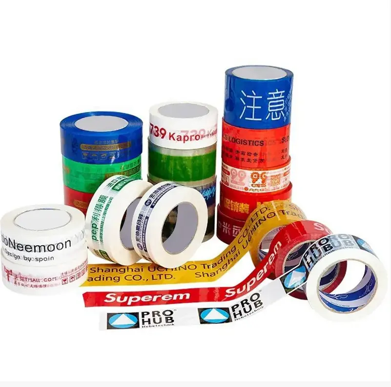 BOPP Shipping Box Tape Adhesive Cello Jumbo Roll Shipping Custom Logo Printed Fragile Plastic Bopp Packing Tapes