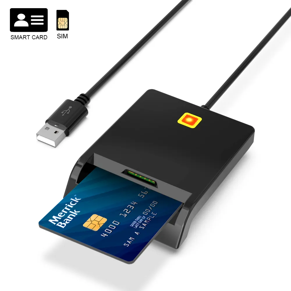 ממשק USB-A המפעל iso 7816 מזהה כרטיס ה-SIM קורא כרטיס חכם