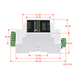 Industrial serial server RS485 to RJ45 Ethernet <strong>TCP</strong>/<strong>IP</strong> to serial rail-mount support, with POE <strong>function</strong>(optional)