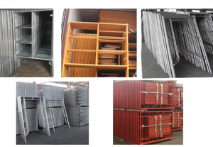 Precio DE FÁBRICA DE China HDG marco edificio andamio albañil andamio galvanizado pulverización personalizable