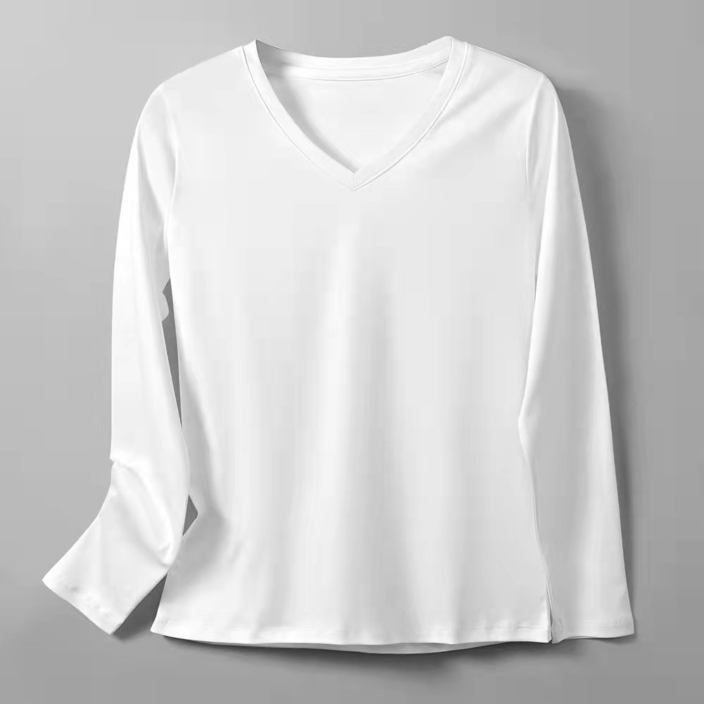 Cuello en V blanco