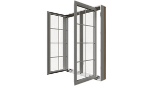 Französischer Stil Aluminium glas Flügel fenster Edelstahl rahmen Modernes Design für Zuhause