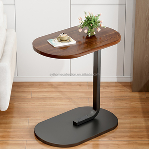 Mesa auxiliar moderna de lujo en forma de C, mesa auxiliar portátil y anidada para sofá cama, sala de estar y dormitorio - Product Image 4