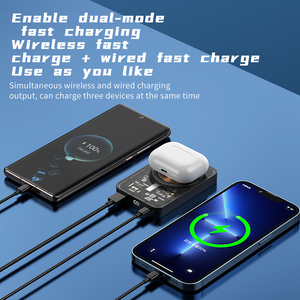 10000mAh <strong>Power</strong> Bank Magnetic Wireless PD 20W Fast Charge Transparent Cover Plate <strong>USB</strong> <strong>Portable</strong> <strong>Source</strong> for IPhone14 HUAWEI - Product Image 2