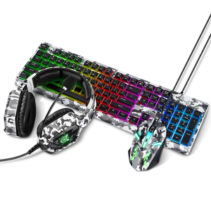Onikuma Tz3005 3 N 1 ordenador Rgb teclado y ratón y alfombrilla de ratón para juegos teclados Combo de ratón para ordenador de escritorio Pc Gaming - Product Image 1