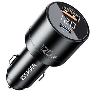 FSJ 009 120W USBタイプCアルミ合金アダプター電圧デジタルディスプレイカーチャージャー - Product Image 1