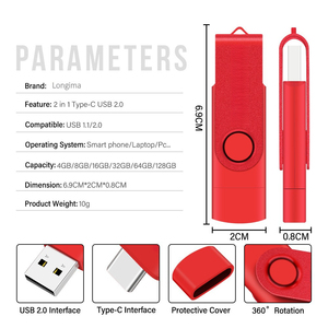 Otg anahtar Usb Flash sürücü 32gb 64gb Flash bellek 16 Gb akıllı telefonlar için 2 in 1 Cle Usb 2.0 Pendrive - Product Image 4