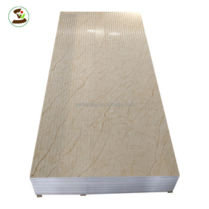 High Durability <strong>PVC</strong> Marble Board with UV-Coating Eco-Friendly <strong>Accent</strong> Wall with Glossy Finish Custom Cutting Service