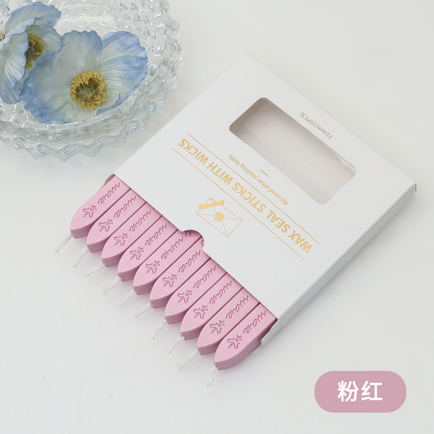 Letter-shaped with core-10 pcs per box-pink