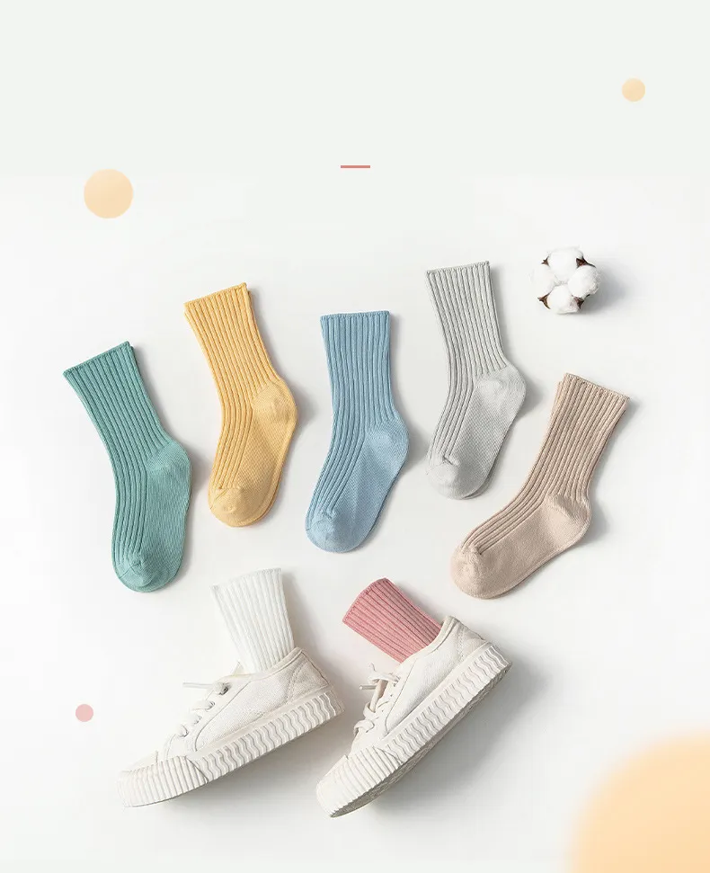Лидер продаж, оптовая продажа, детские носки с логотипом на заказ, цветные детские носки, классический стиль, детские короткие носки