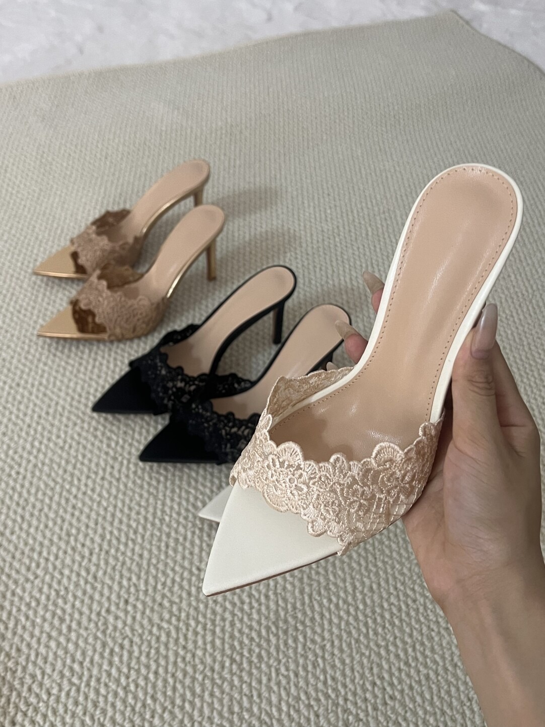 Beige (hauteur du talon 7cm)
